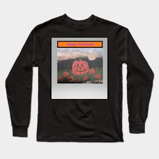 Happy Halloween Pumpkin painting Long Sleeve T-Shirt